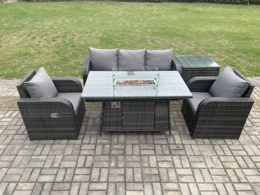 Click to view product details and reviews for Fimous Outdoor Rattan Garden Furniture Set Propane Gas Fire Pit Table Burner With Lounge Sofa Side Table. Click to view product details and reviews for Fimous Outdoor Rattan Garden Furniture Set Propane Gas Fire Pit Table Burner With Lounge Sofa Side Table.