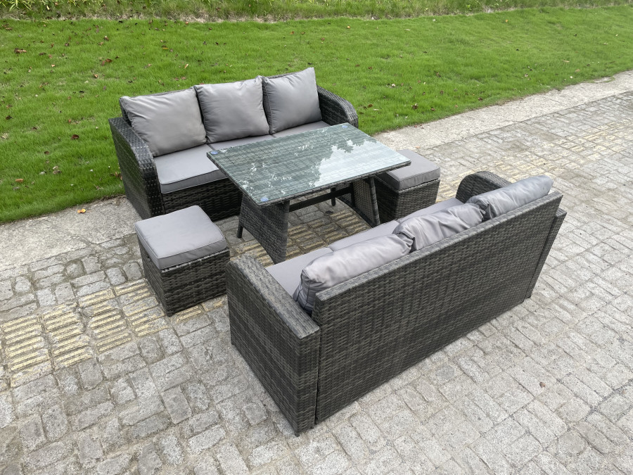 Click to view product details and reviews for Fimous Outdoor Rattan Garden Furniture Sofa Set Dining Table Curved Arm Lounge Sofa Small Footstools 8 Seater. Click to view product details and reviews for Fimous Outdoor Rattan Garden Furniture Sofa Set Dining Table Curved Arm Lounge Sofa Small Footstools 8 Seater.