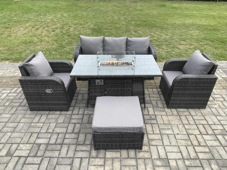 Click to view product details and reviews for Fimous Patio Outdoor Rattan Garden Furniture Set Propane Gas Fire Pit Table Burner With Lounge Sofa Footstool. Click to view product details and reviews for Fimous Patio Outdoor Rattan Garden Furniture Set Propane Gas Fire Pit Table Burner With Lounge Sofa Footstool.