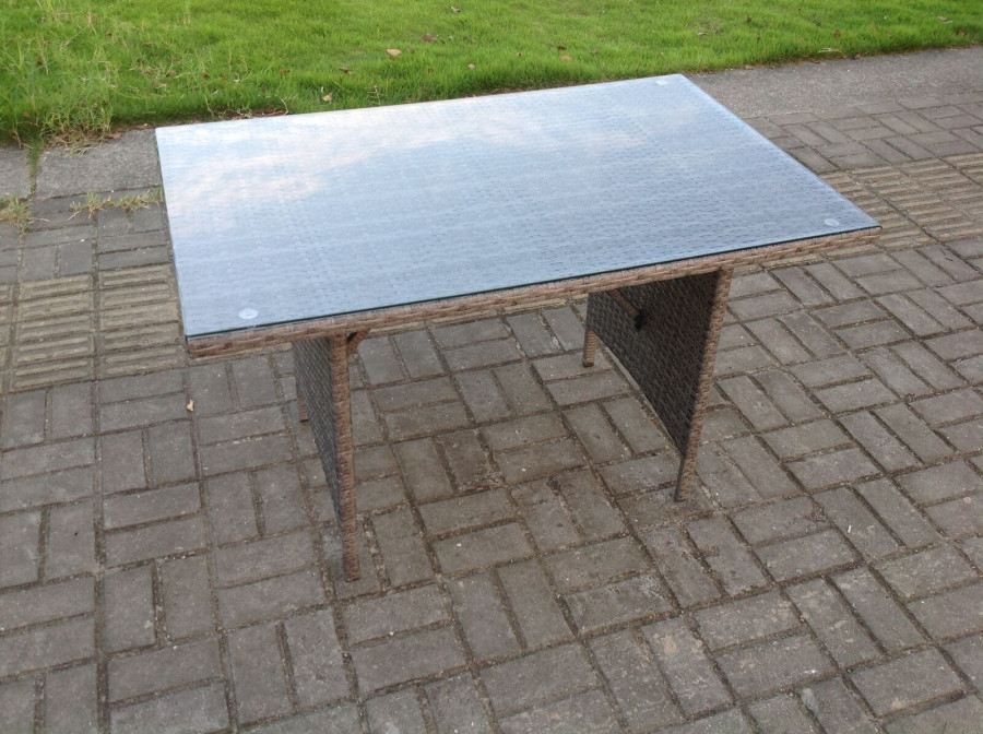 Click to view product details and reviews for Fimous Pe Wicker Dark Grey Rattan Garden Rectangular Table Patio Outdoor Garden Furniture With Clear Tempered Glass. Click to view product details and reviews for Fimous Pe Wicker Dark Grey Rattan Garden Rectangular Table Patio Outdoor Garden Furniture With Clear Tempered Glass.