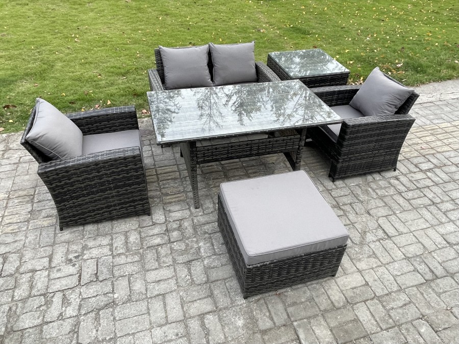 Click to view product details and reviews for Fimous Pe Wicker Outdoor Garden Furniture Set Patio Furniture Rattan Rectangular Dining Table Lounge Sofa With Big Footstool Side Table. Click to view product details and reviews for Fimous Pe Wicker Outdoor Garden Furniture Set Patio Furniture Rattan Rectangular Dining Table Lounge Sofa With Big Footstool Side Table.
