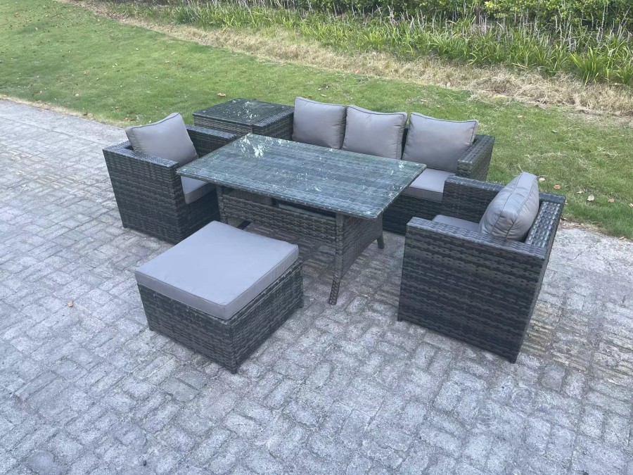 Click to view product details and reviews for Fimous Pe Wicker Rattan Garden Furniture Set Outdoor Rectangular Dining Table Lounge Sofa Chair With Side Table Stool 6 Seater. Click to view product details and reviews for Fimous Pe Wicker Rattan Garden Furniture Set Outdoor Rectangular Dining Table Lounge Sofa Chair With Side Table Stool 6 Seater.