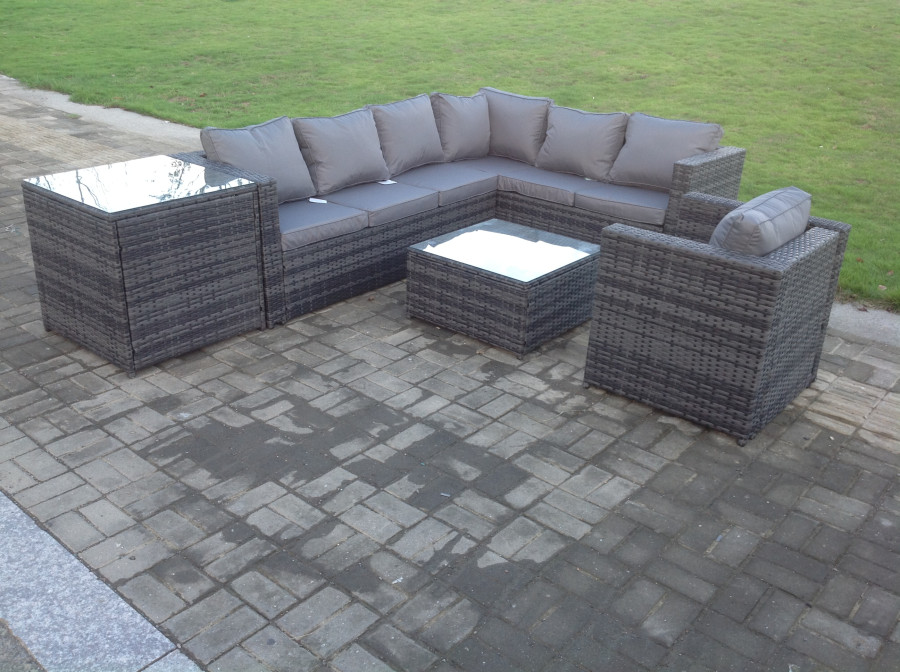 Click to view product details and reviews for Fimous Rattan Corner Sofa Set Garden Furniture With Chair Coffee Table And Side Table. Click to view product details and reviews for Fimous Rattan Corner Sofa Set Garden Furniture With Chair Coffee Table And Side Table.