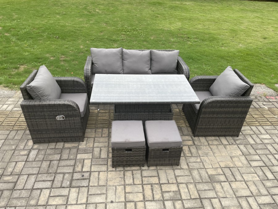 Click to view product details and reviews for Fimous Rattan Furniture Garden Dining Sets Outdoor Height Adjustable Rising Lifting Table And Chair Set With Lounge Sofa 2 Small Footstools. Click to view product details and reviews for Fimous Rattan Furniture Garden Dining Sets Outdoor Height Adjustable Rising Lifting Table And Chair Set With Lounge Sofa 2 Small Footstools.