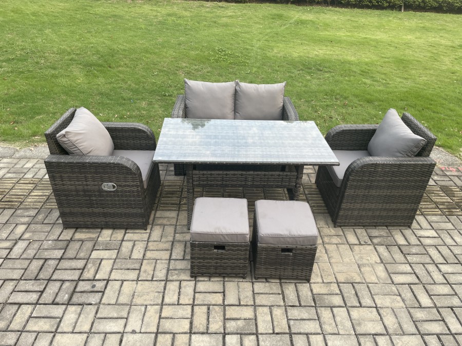 Click to view product details and reviews for Fimous Rattan Garden Furniture 6 Piece Grey Patio Furniture Set Patio Conservatory 6 Seater Set Outdoor Rectangular Table And Chairs. Click to view product details and reviews for Fimous Rattan Garden Furniture 6 Piece Grey Patio Furniture Set Patio Conservatory 6 Seater Set Outdoor Rectangular Table And Chairs.
