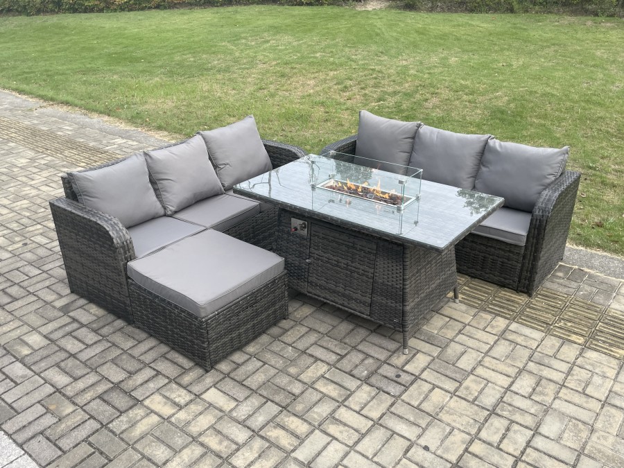 Click to view product details and reviews for Fimous Rattan Garden Furniture Set With Fire Pit Table 7 Seater Outdoor Patio Lounge Sofa Set Dark Grey Mixed. Click to view product details and reviews for Fimous Rattan Garden Furniture Set With Fire Pit Table 7 Seater Outdoor Patio Lounge Sofa Set Dark Grey Mixed.