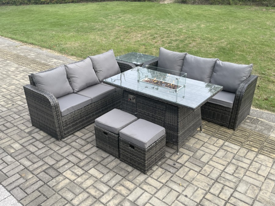 Click to view product details and reviews for Fimous Rattan Garden Furniture Set With Fire Pit Table 8 Seater Outdoor Patio Lounge Sofa Set Dark Grey Mixed. Click to view product details and reviews for Fimous Rattan Garden Furniture Set With Fire Pit Table 8 Seater Outdoor Patio Lounge Sofa Set Dark Grey Mixed.