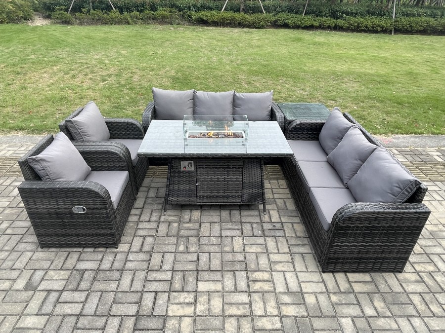Click to view product details and reviews for Fimous Rattan Garden Furniture Set With Fire Pit Table Chair And Side Table 8 Seater Outdoor Patio Lounge Sofa Set Dark Grey Mixed. Click to view product details and reviews for Fimous Rattan Garden Furniture Set With Fire Pit Table Chair And Side Table 8 Seater Outdoor Patio Lounge Sofa Set Dark Grey Mixed.