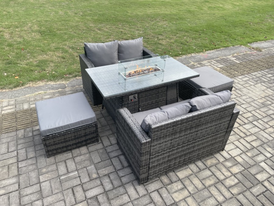 Click to view product details and reviews for Fimous Rattan Garden Furniture Set With Gas Fire Pit Table 5 Pieces Indoor Outdoor Loveseat Sofa Set Dark Grey Mixed. Click to view product details and reviews for Fimous Rattan Garden Furniture Set With Gas Fire Pit Table 5 Pieces Indoor Outdoor Loveseat Sofa Set Dark Grey Mixed.