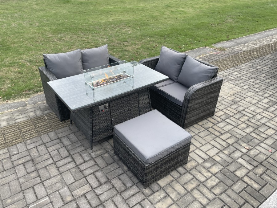 Click to view product details and reviews for Fimous Rattan Garden Furniture Set With Gas Fire Pit Table Footstool 4 Pieces Outdoor Loveseat Sofa Set Dark Grey Mixed. Click to view product details and reviews for Fimous Rattan Garden Furniture Set With Gas Fire Pit Table Footstool 4 Pieces Outdoor Loveseat Sofa Set Dark Grey Mixed.