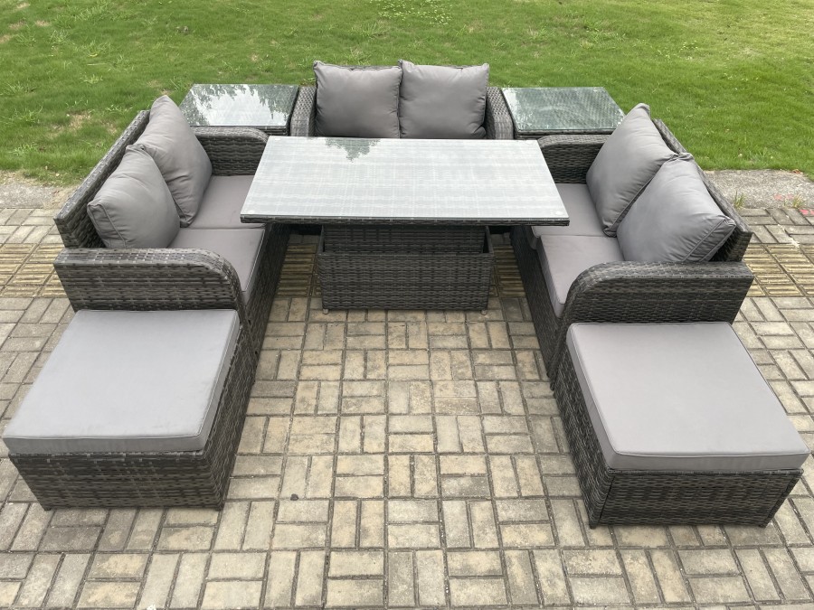 Click to view product details and reviews for Fimous Rattan Garden Outdoor Furniture 3 Pc Love Sofa Set Patio Adjustable Rising Lifting Dining Table With 2 Side Tables 2 Big Footstool. Click to view product details and reviews for Fimous Rattan Garden Outdoor Furniture 3 Pc Love Sofa Set Patio Adjustable Rising Lifting Dining Table With 2 Side Tables 2 Big Footstool.