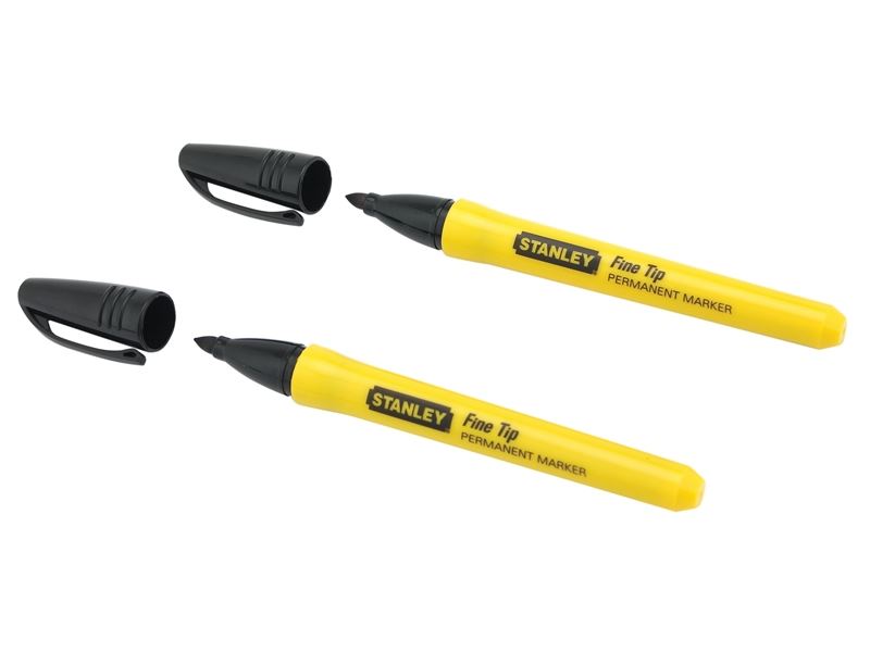 Fine Tip Permanent Marker Black (Pack of 2) STA047316