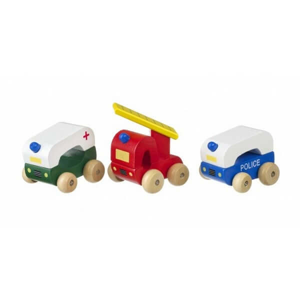 First Emergency Vehicles - wooden vehicles