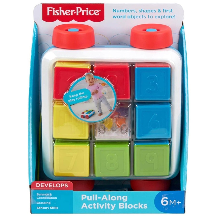Fisher Price Pull-Along Activity Blocks Numbers Shapes