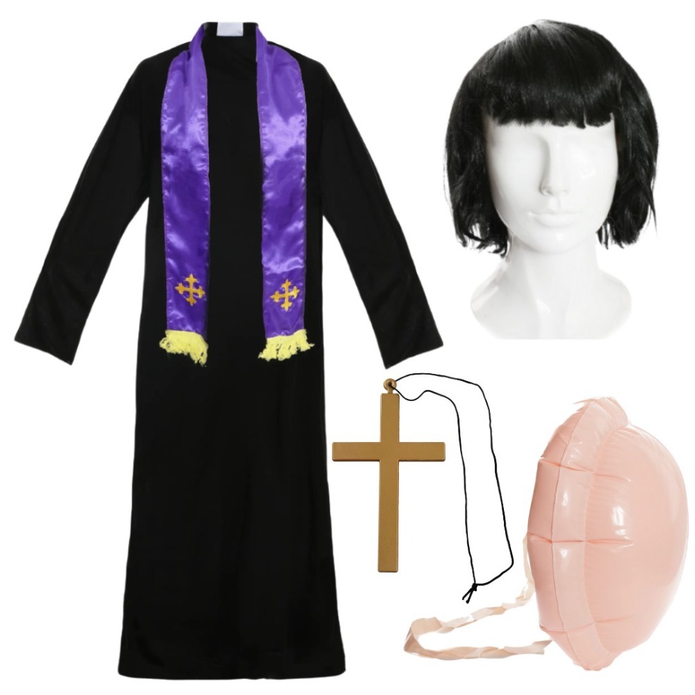 Click to view product details and reviews for Adults Vicar Dibley Costume 5 Pcs Robe Scarf Wig Cross Inflatable Belly Large. Click to view product details and reviews for Adults Vicar Dibley Costume 5 Pcs Robe Scarf Wig Cross Inflatable Belly Large.