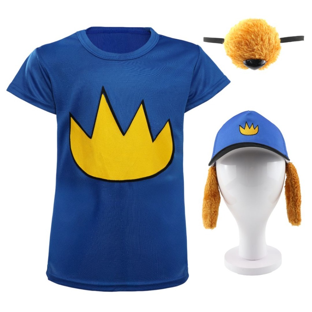 Click to view product details and reviews for Kids Dog Cop Costume 3 Pcs T Shirt Hat Nose Large.