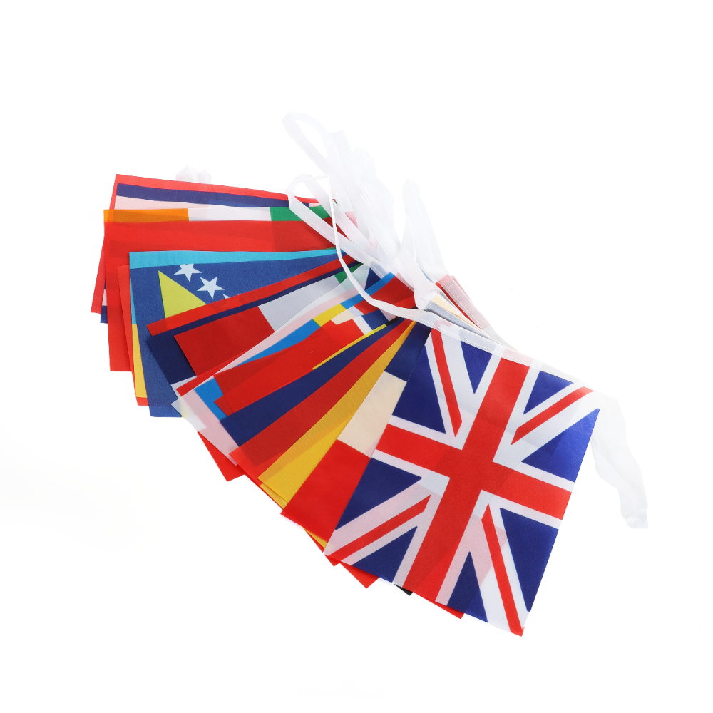 Euro Nations Flags Bunting | 10m / 24 Flags | Football European Party Banner