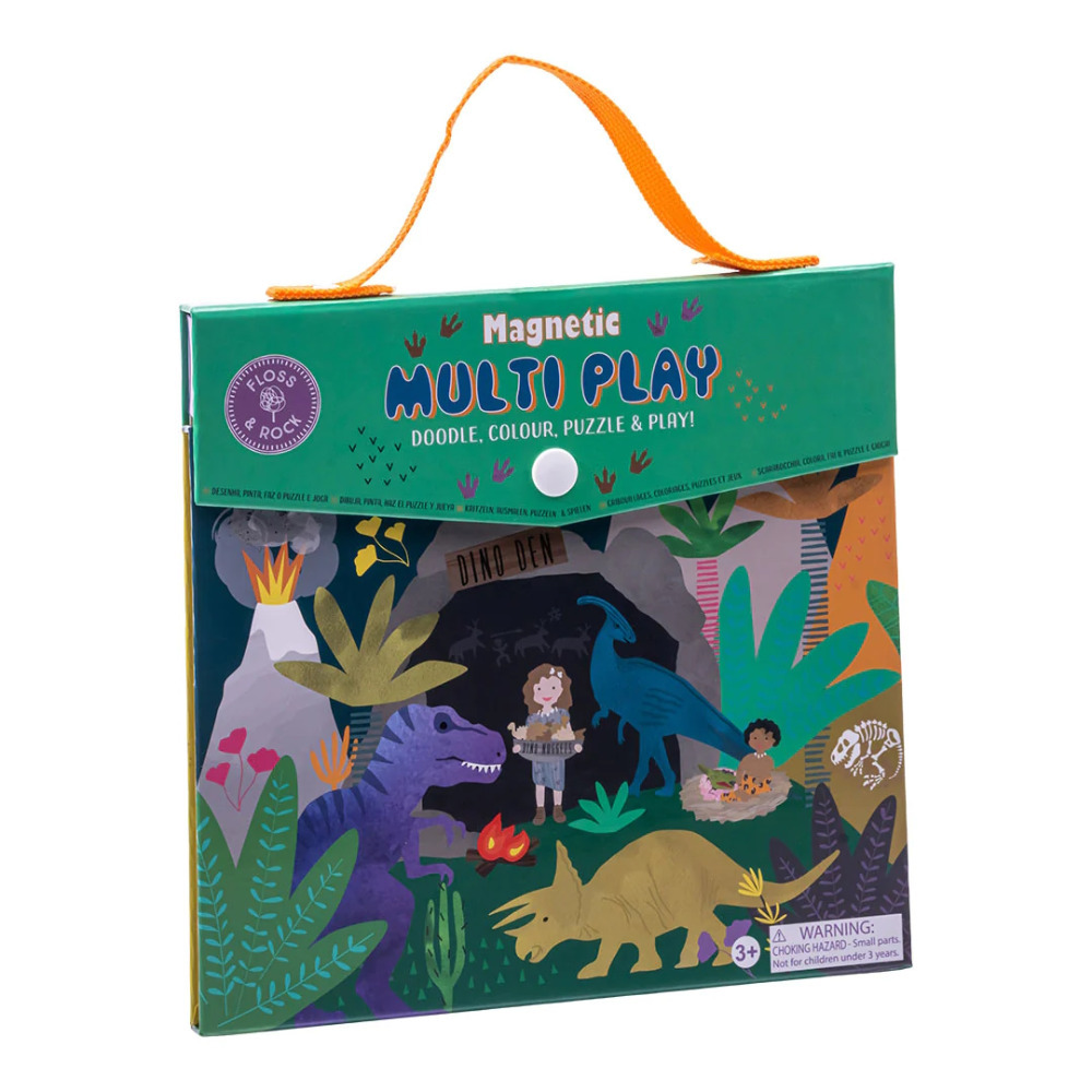 Floss & Rock Magnetic Games Multi Play Kids Puzzle Colour Fun Play Set Dinosaur