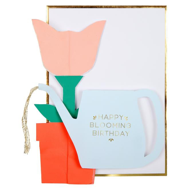 Click to view product details and reviews for Flower Honeycomb And Watering Can Card.