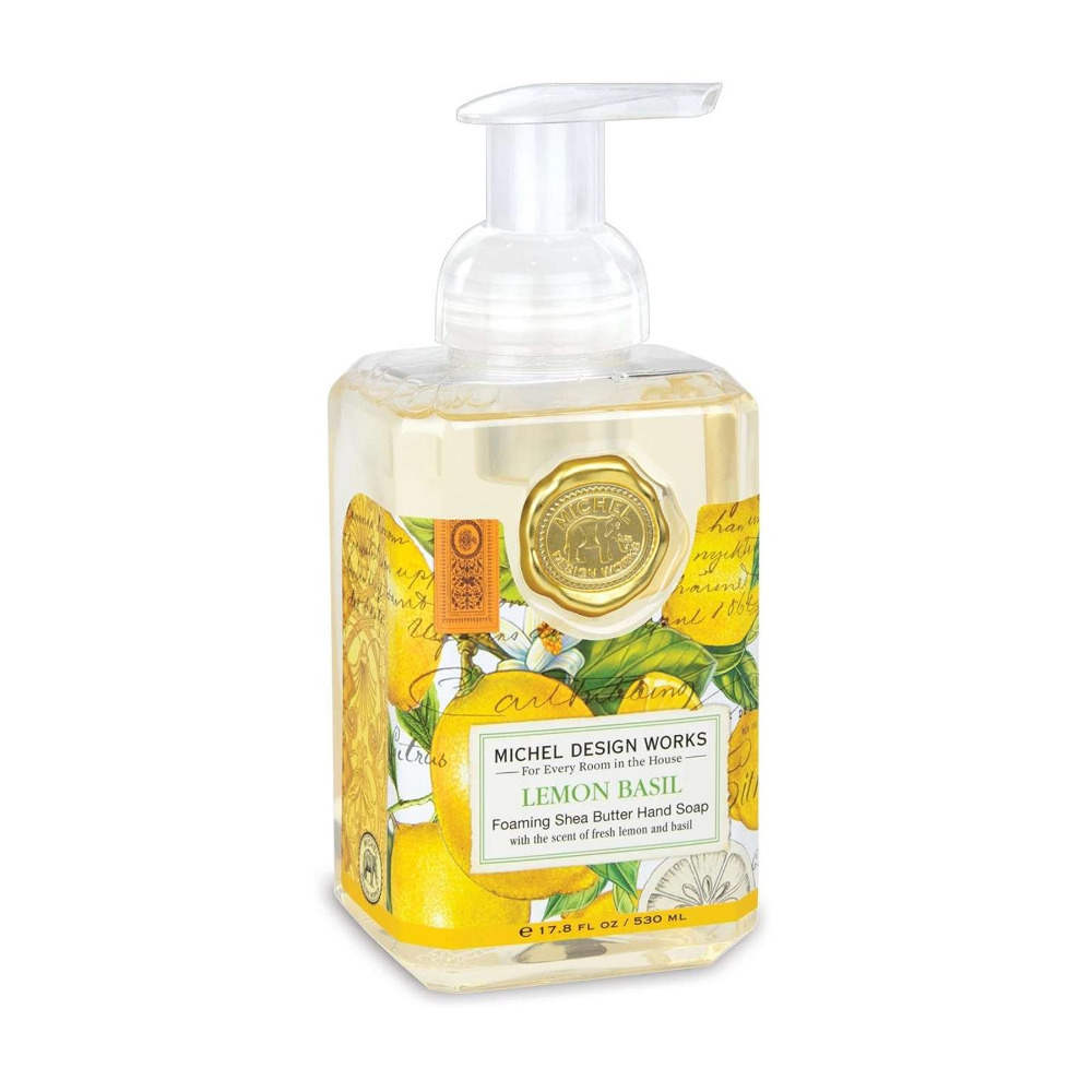 Foaming Hand Wash Scented Soap Pump Luxury Fragranced Gift Bathroom Decor 530ml - Lemon Basil