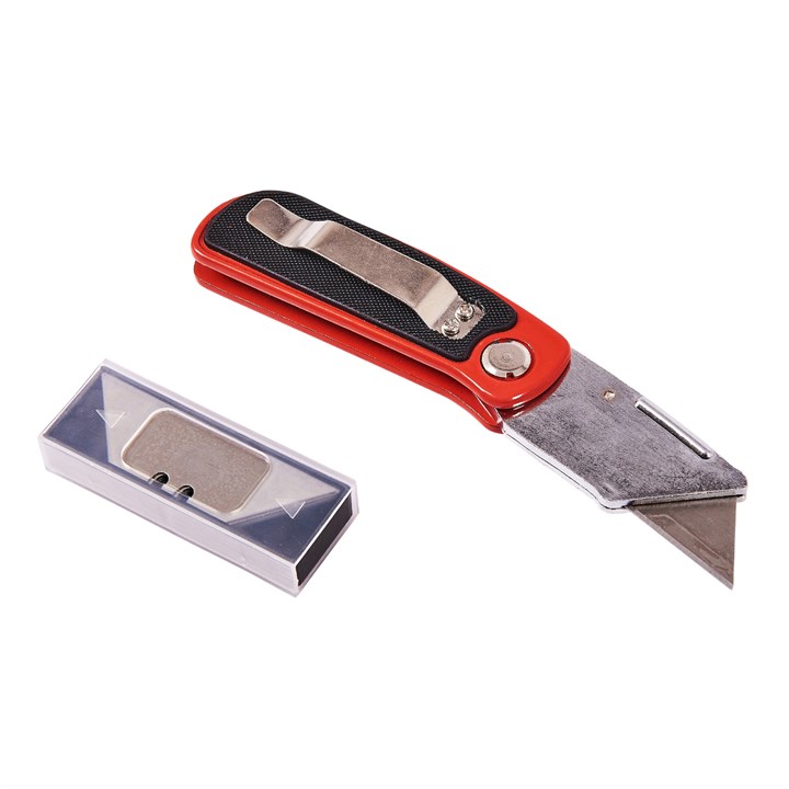 Click to view product details and reviews for Folding Lock Back Utility Knife Cushion Grip.