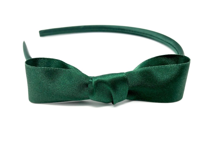 Click to view product details and reviews for Forest Green Side Knot Bow Headband.