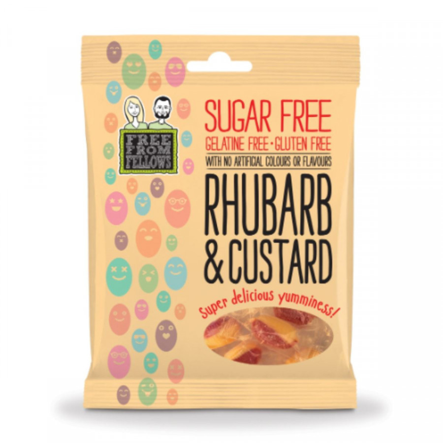 Click to view product details and reviews for Free From Fellows Rhubarb Custard Hard Boiled Sweets 70g 93278.