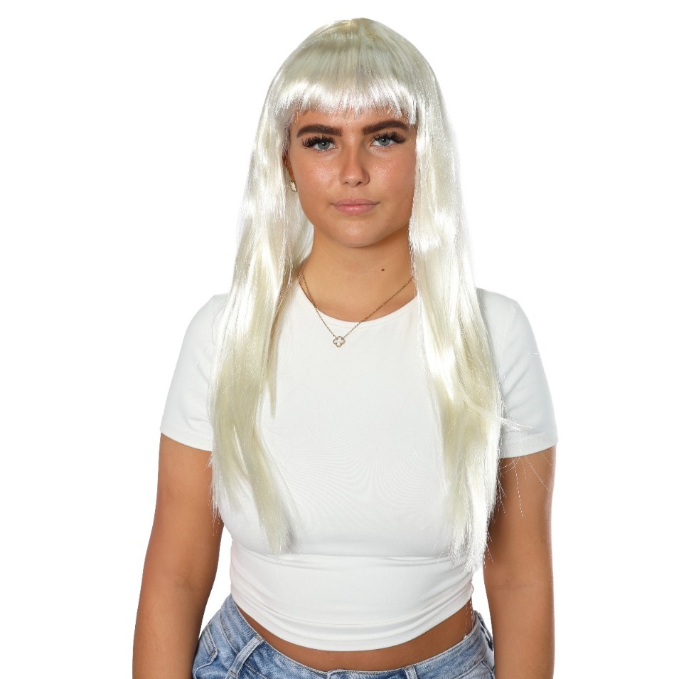 Ladies 70's Pop Queen Costume with Long Blonde Wig