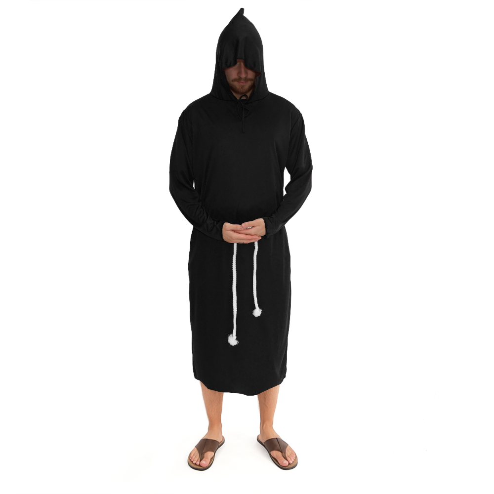 Adults Black Halloween Monk Costume