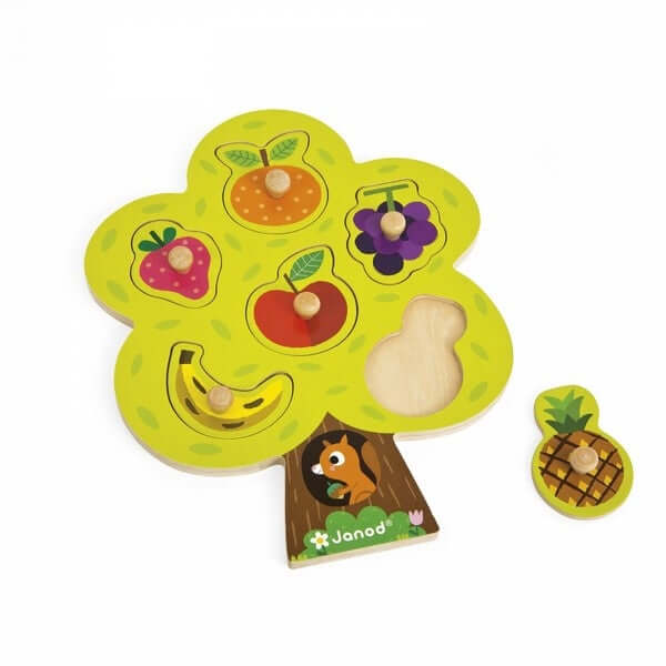 Fruit Tree Peg Wooden Puzzle by Janod