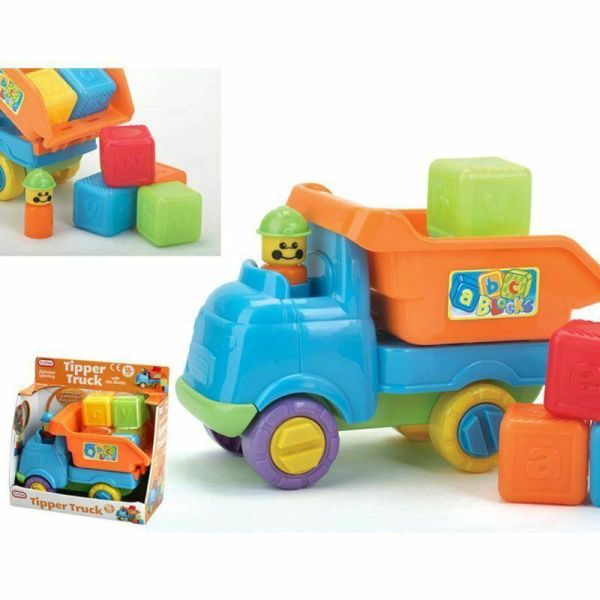 Funtime Toys Children Tipper Truck Alphabet Learning with abc Blocks With Play Figure