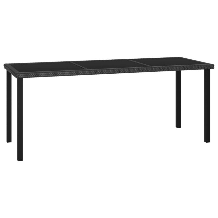 Click to view product details and reviews for Garden Dining Table Black 180x70x73 Cm Poly Rattan.