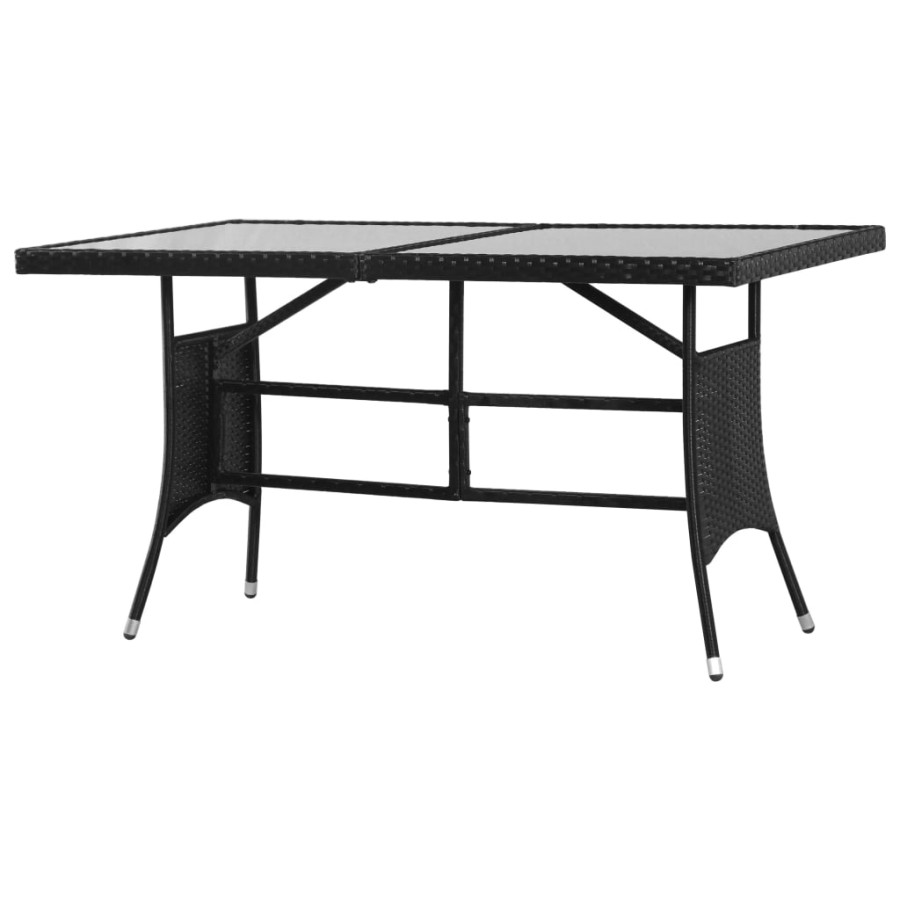 Click to view product details and reviews for Garden Table Black 140x80x74 Cm Poly Rattan.
