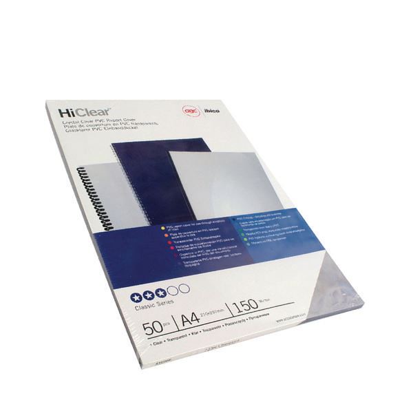 GBC HiClear A4 Bind Cvr 150mic S Clr - GB21727