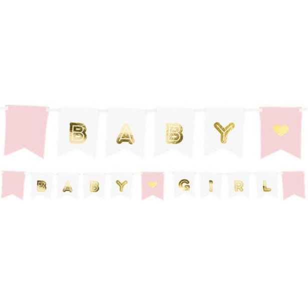 Gender Reveal Party Hanging Baby Girl Garland Baby Shower Bunting Decoration