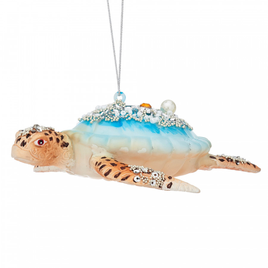 Glitter Turtle Shaped Bauble