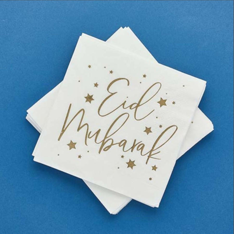 Click to view product details and reviews for Gold Foil Eid Mubarak Napkins Ramadan Partyware Tableware Decorations X 16.