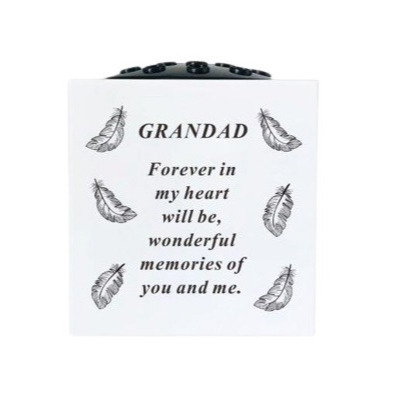 Click to view product details and reviews for Grandad Rose Bowl White Plastic Feather.