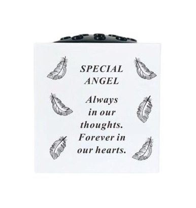 Click to view product details and reviews for Angel Rose Bowl White Plastic Remembrance.
