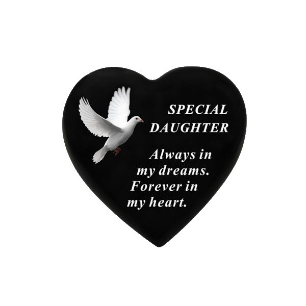 Special Daughter Memorial Black Heart Graveside Cazaar