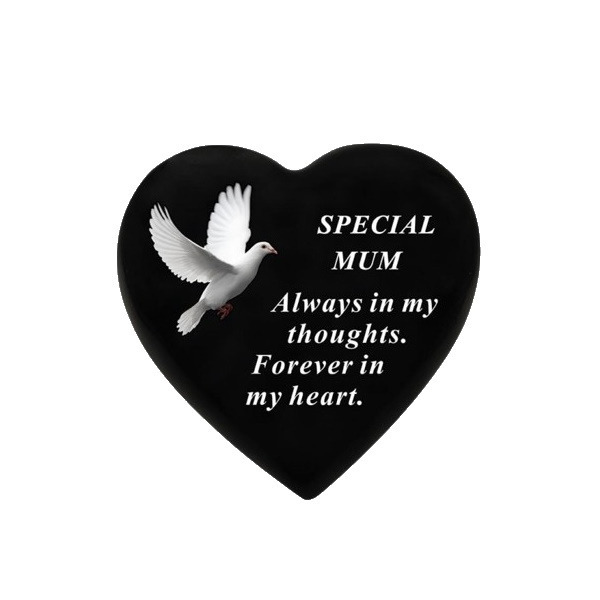 Angraves - Ornamento Commemorativo A Libro Nero Per Genitori, Con Scritta 'Love & Peace', 12x18x8 Cm - 4