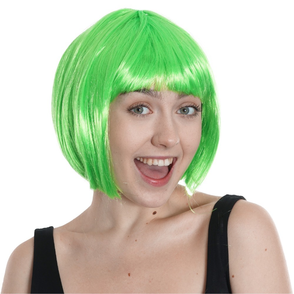 Click to view product details and reviews for Green Bob Wig For Bold And Fun Fancy Dress Pack Of 24.
