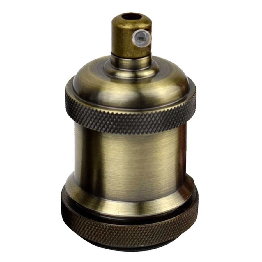 Ledsone Green Brass E27 Metal Lamp/Bulb Holder Ideal For Vintage Edison Filament Bulbs Antique Metal~2933