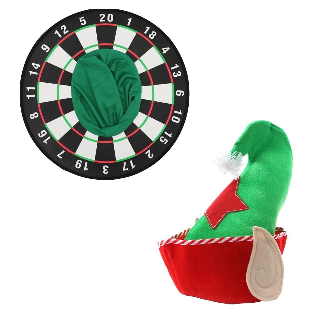 Click to view product details and reviews for Adults Dartboard Elf Hat Set. Click to view product details and reviews for Adults Dartboard Elf Hat Set.
