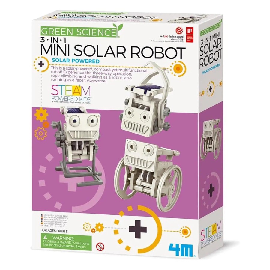 Green Science Mini Solar Powered Robot Construction Kit Age 5+
