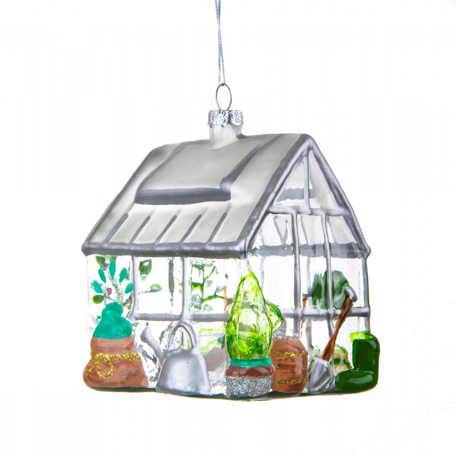 Click to view product details and reviews for Greenhouse Shaped Bauble Hanging Decoration.