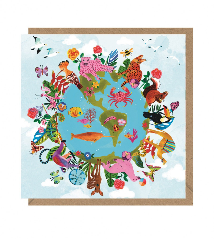 Click to view product details and reviews for Greetings Card Colourful World.