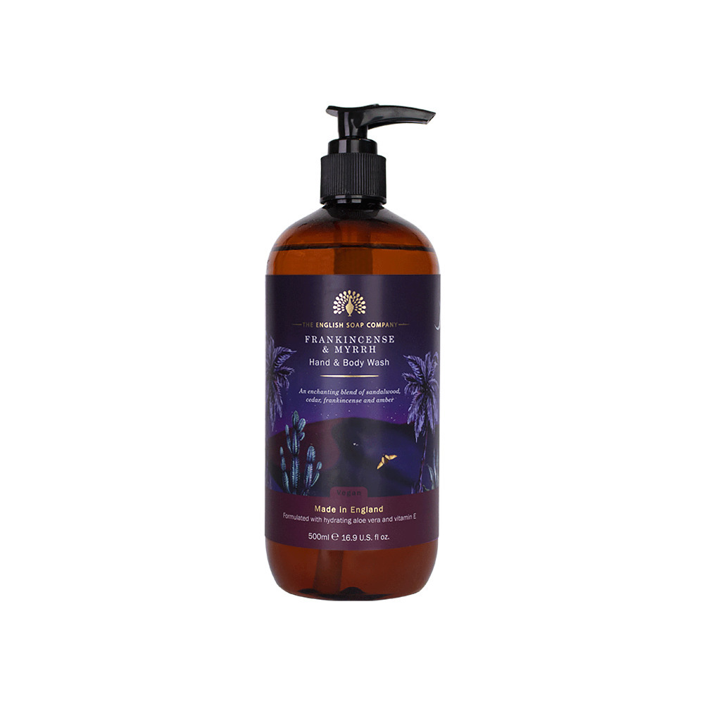 Hand & Body Wash Pump Soap Gel Beauty Scented Fragranced Vegan Gift 500ml - Frankincense & Myrrh