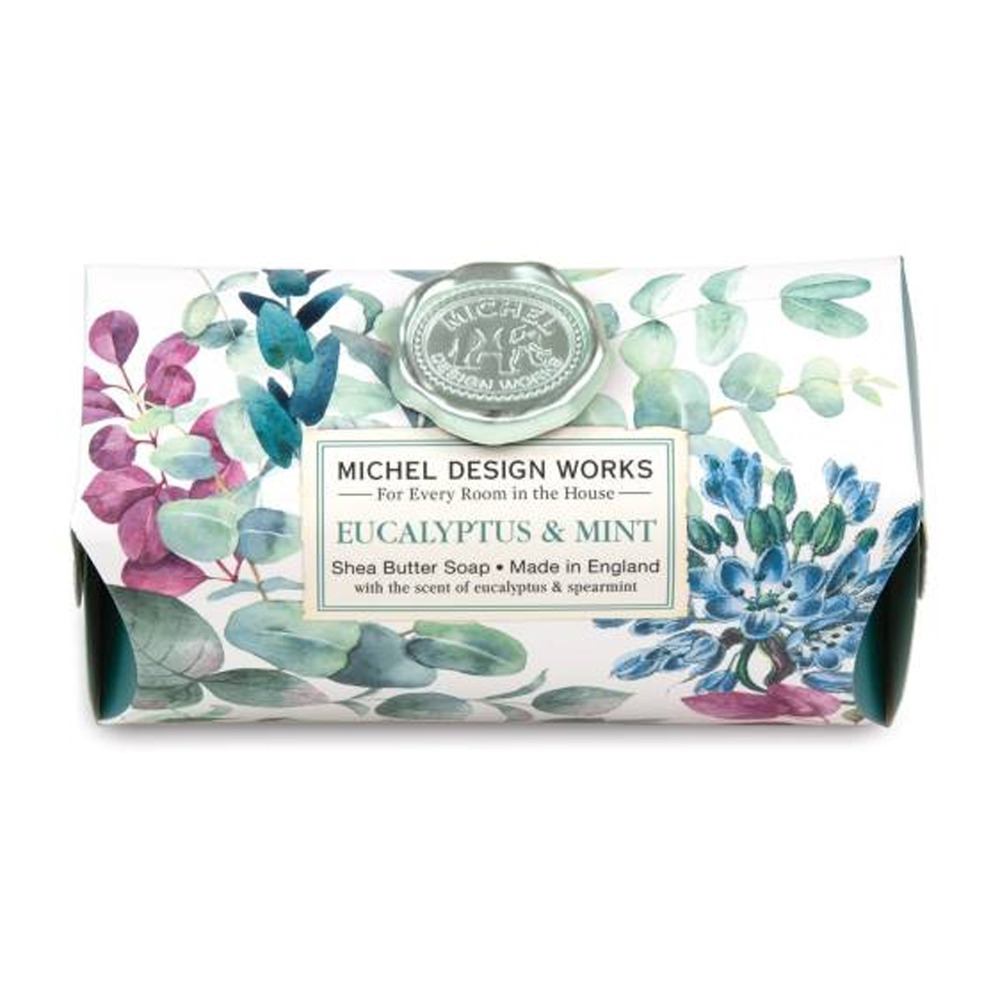 Hand Soap Bar Scented Luxury Fragranced Decor Boxed Gift 246g Michel Design - Eucalyptus & Mint