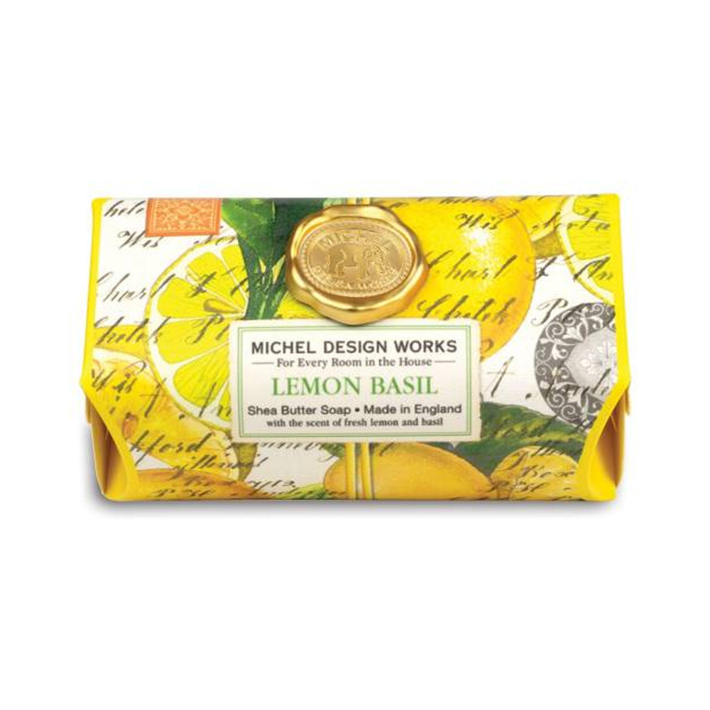 Hand Soap Bar Scented Luxury Fragranced Decor Boxed Gift 246g Michel Design - Lemon Basil